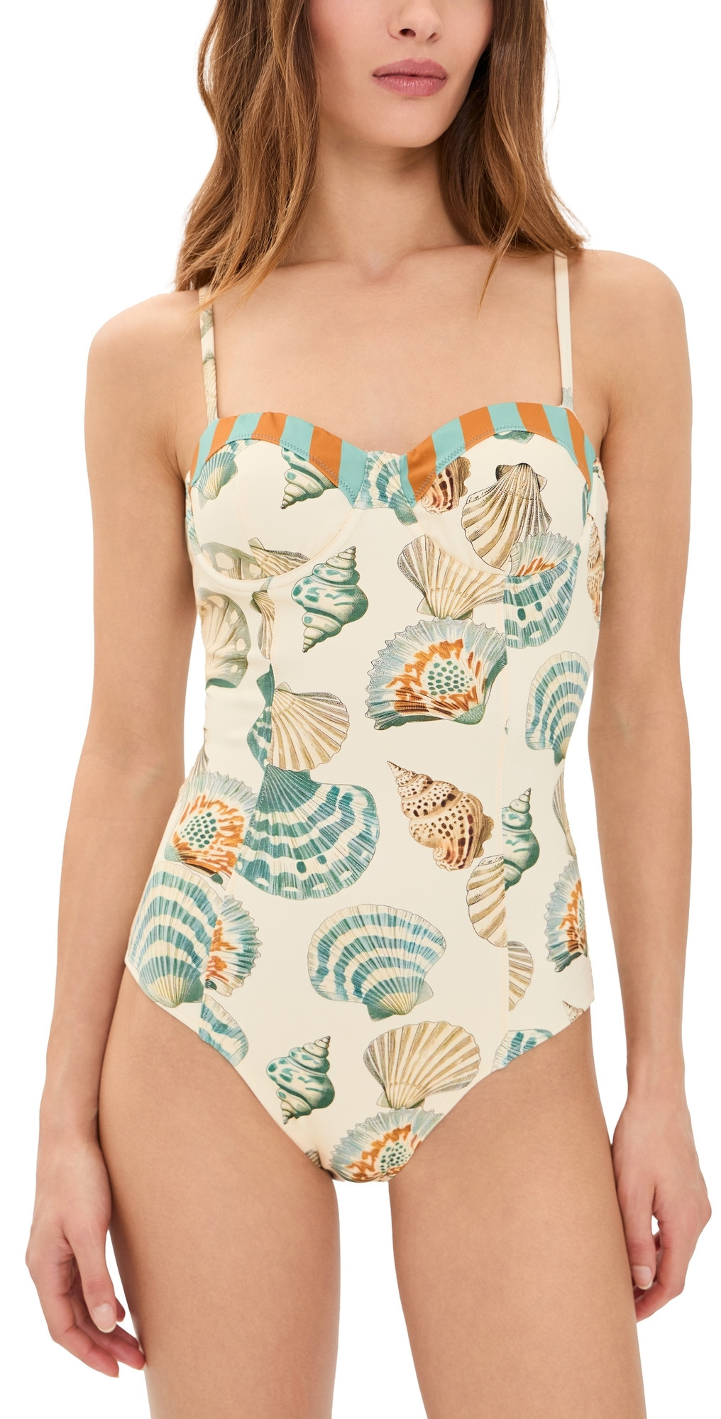 Hunter Bell Nevis One-Piece Swimsuit Somers Shell Cream M | Shopbop