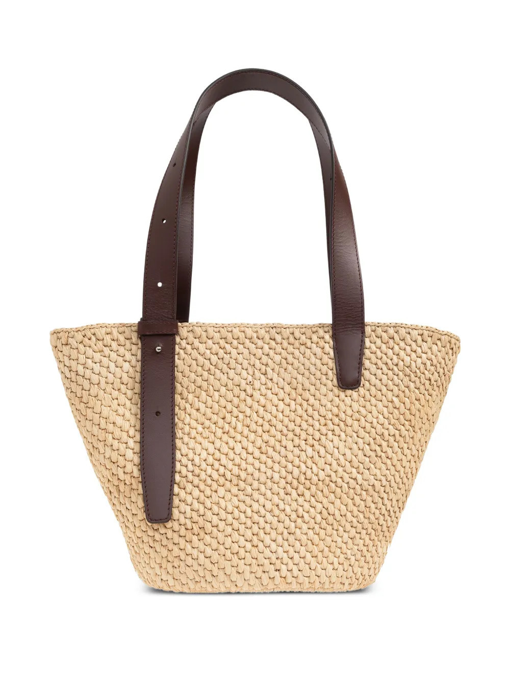LIE STUDIO small Bianca raffia tote bag - Neutrals | Farfetch Global