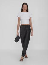 Black Satin Midaxi Skirt- Yimena | 4th & Reckless