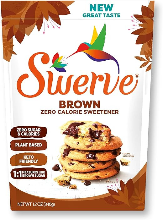 Swerve Ultimate Sugar Replacement Sweetener, Brown Sugar Substitute, Keto Friendly, Zero Calorie,... | Amazon (US)