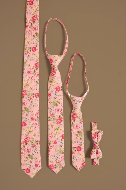 Ties in Pink Vintage Poppies | Ivy City Co