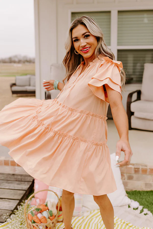 Simply Heartwarming Shift Dress In Peach | Impressions Online Boutique
