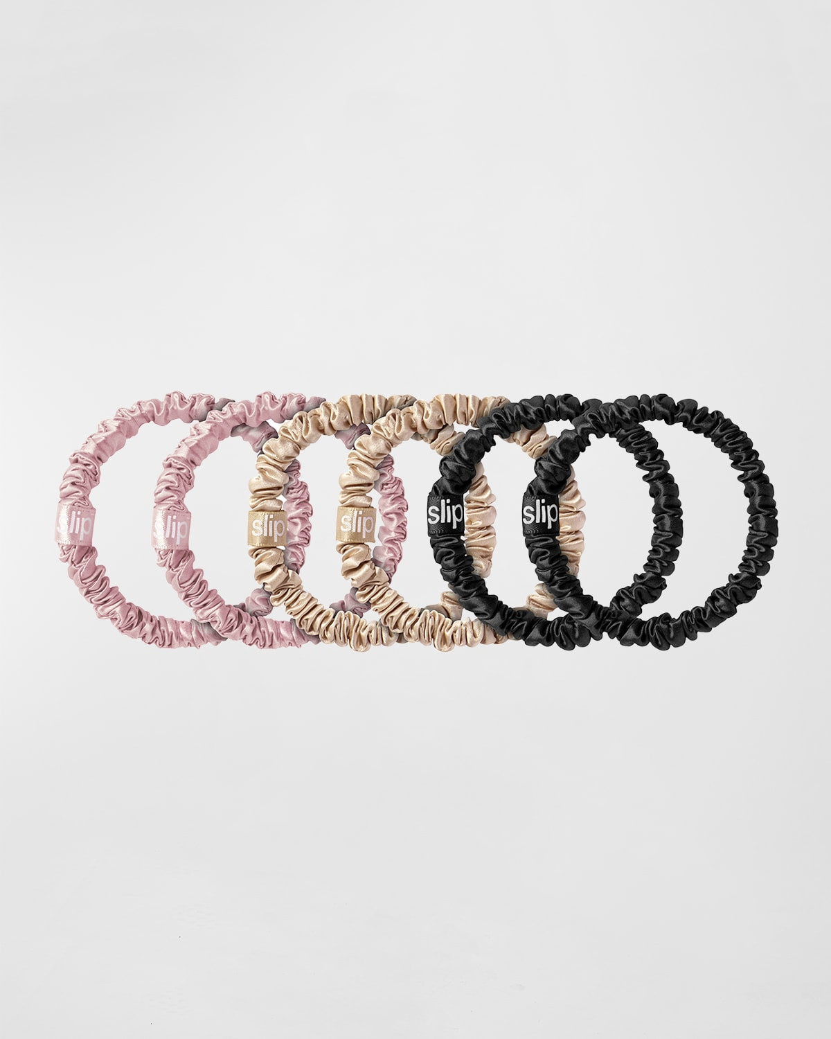 Small slipsilk & #153 Scrunchies - Black, Pink, Caramel | Neiman Marcus