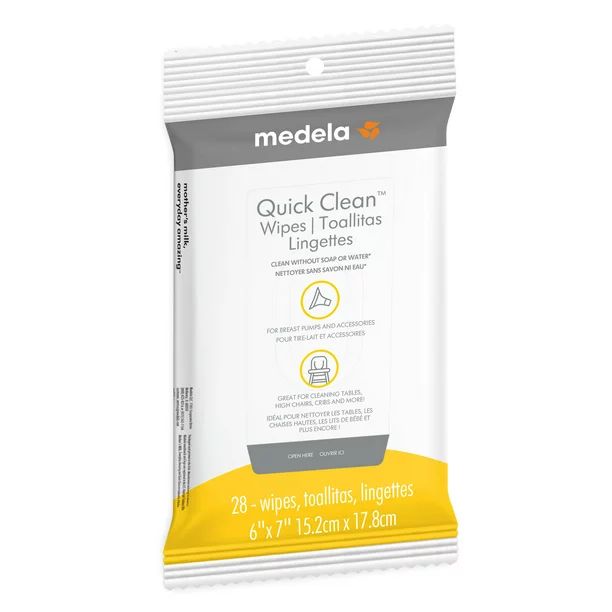 Medela Quick Clean Breast Pump and Accessory Wipes 28-Count | Walmart (US)