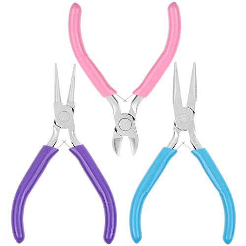 Shynek 3pcs Jewelry Making Plier Tools with Needle/Chain/Round Nose Pliers and Wire Cutter for Jewelry Repair, Wire Wrapping, Crafts, Jewelry Making Supplies | Amazon (US)