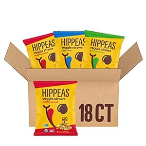 Hippeas Veggie Straws, Variety Pack: Straight Up Sea Salt, Sour Cream & Onion, Rockin’ Ranch, 0... | Amazon (US)