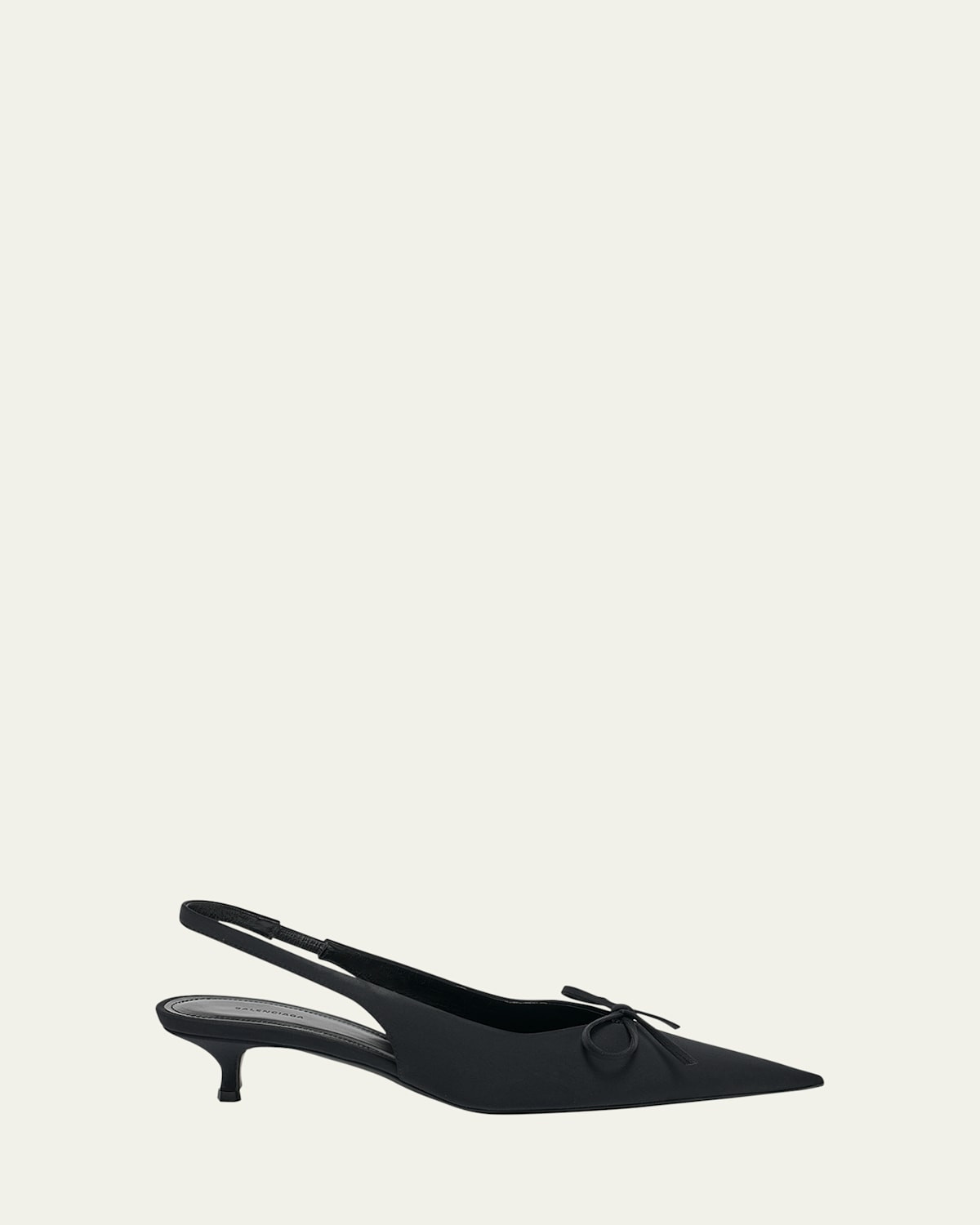 Knife Bow Kitten-Heel Slingback Pumps | Bergdorf Goodman