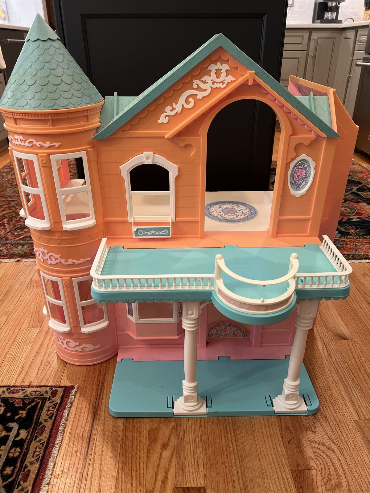 Vintage Barbie Victorian Dream House Folding Pink and Blue 1995  | eBay | eBay US