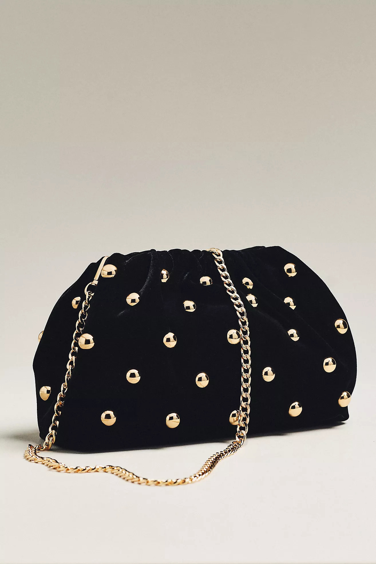 Maeve Velvet Studded Clutch | Anthropologie (US)