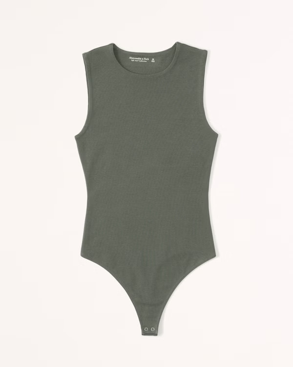 Women's Cotton Seamless Fabric Tank Bodysuit | Women's Tops | Abercrombie.com | Abercrombie & Fitch (US)