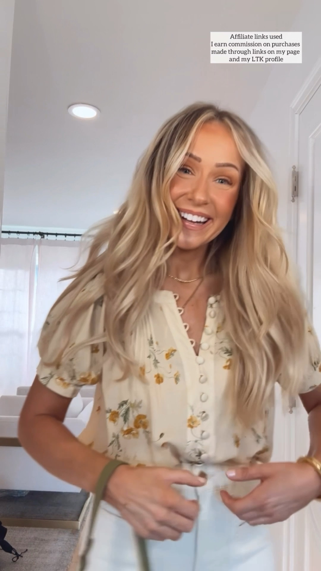 Spring outfit 2026

Yellow floral top
H&M yellow jeans
Reformation blouse 
