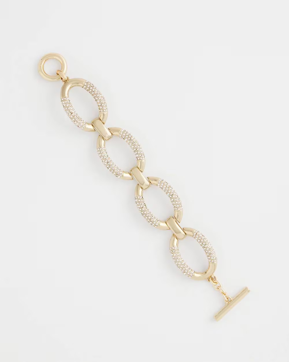 Large Pave Link Toggle Bracelet | Chico's