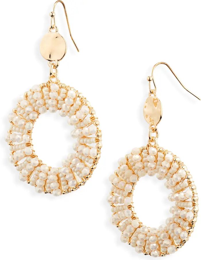 Tasha Beaded Drop Hoop Earrings | Nordstromrack | Nordstrom Rack