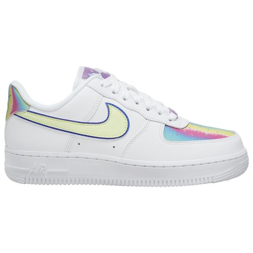 Nike Womens Nike Air Force 1 07 LE Low - Womens Basketball Shoes White/Barely Volt/Hyper Blue Size 0 | Foot Locker (US)