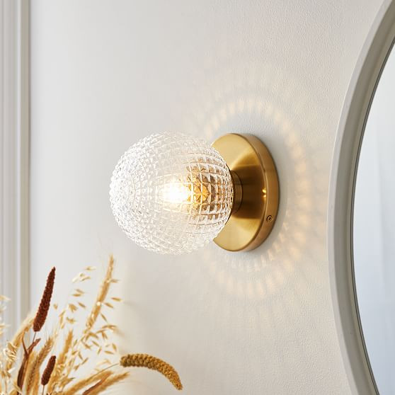 Edie Prismatic Sconce, Antique Brass | West Elm (US)