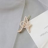 Butterfly hair clips Women Letter Pearl Hair Clip Hairpin Style Pin Barrettes Girl s Headwear Birthd | Amazon (US)