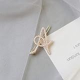 Butterfly hair clips Women Letter Pearl Hair Clip Hairpin Style Pin Barrettes Girl s Headwear Birthd | Amazon (US)