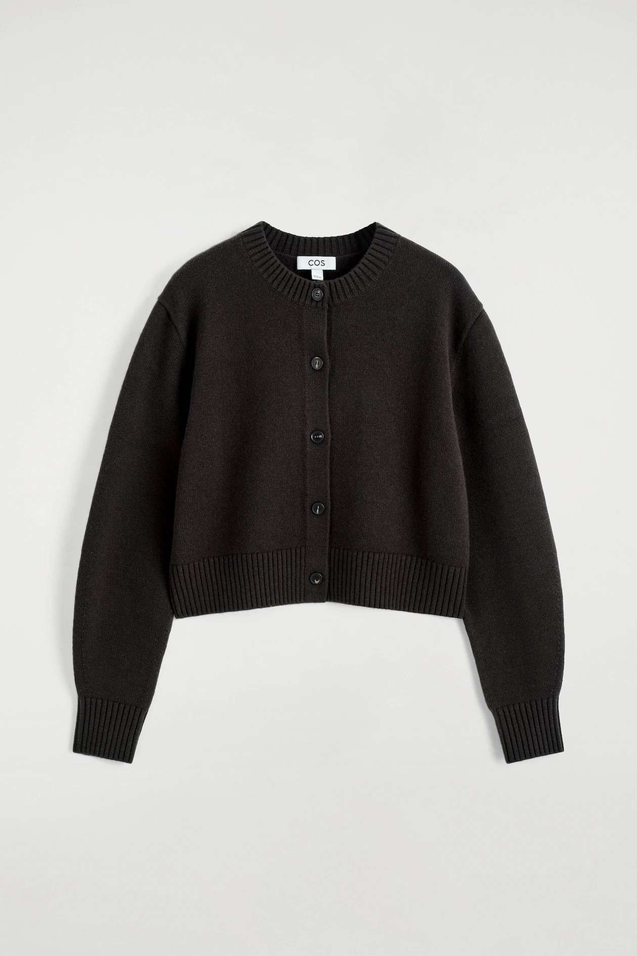 MERINO WOOL CARDIGAN - BROWN | COS GB | COS UK
