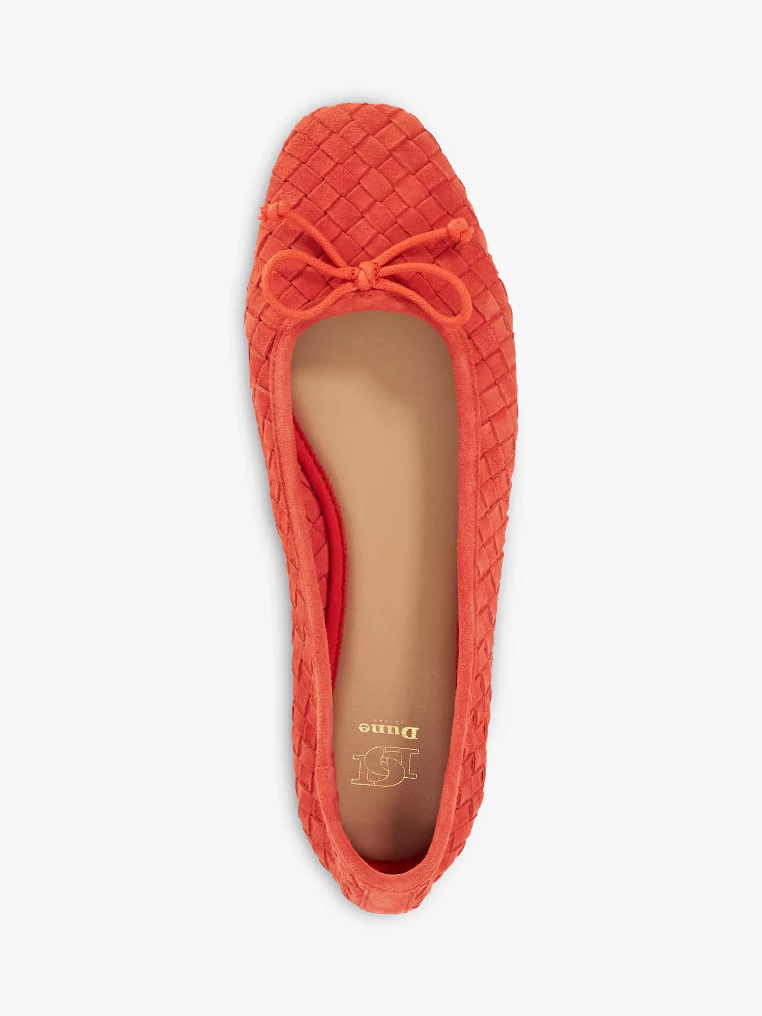 Dune London Heat Woven Suede Bow Detail Ballet Pumps | John Lewis (UK)