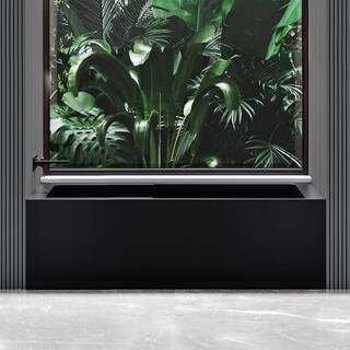 Voltaire 60 in. Left Drain Rectangular Alcove Bathtub in Matte Black | The Home Depot