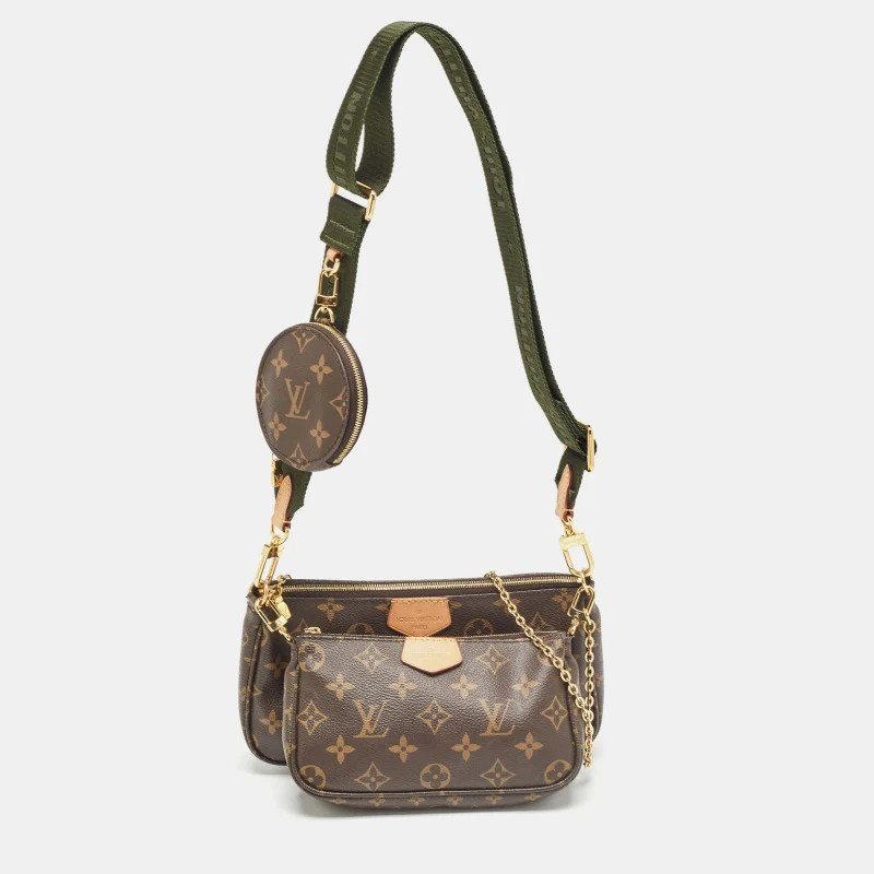 Louis Vuitton Khaki Monogram Canvas Multi Pochette Accessories Bag | Shop Simon