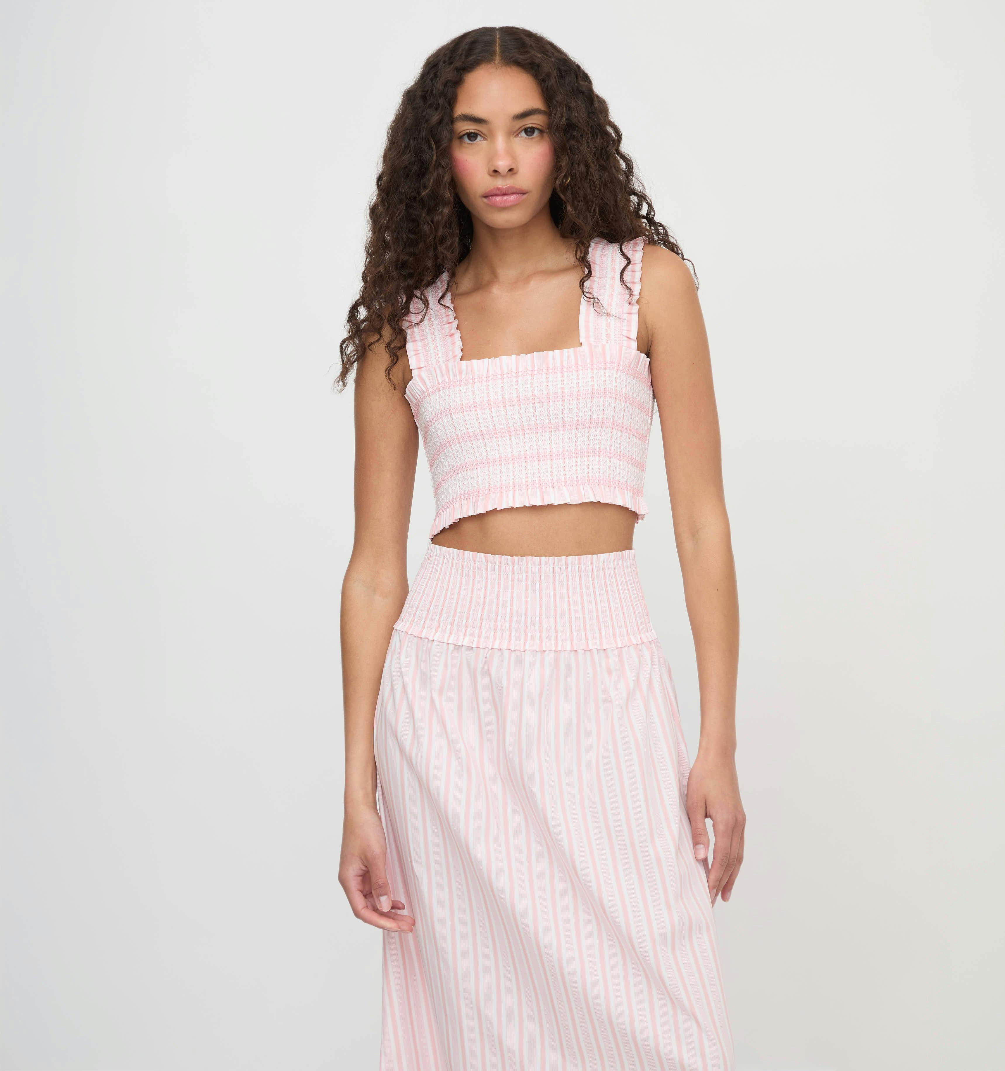 The Azalea Nap Top - Pink Variegated Stripe Pink Variegated Stripe / S | Maisonette