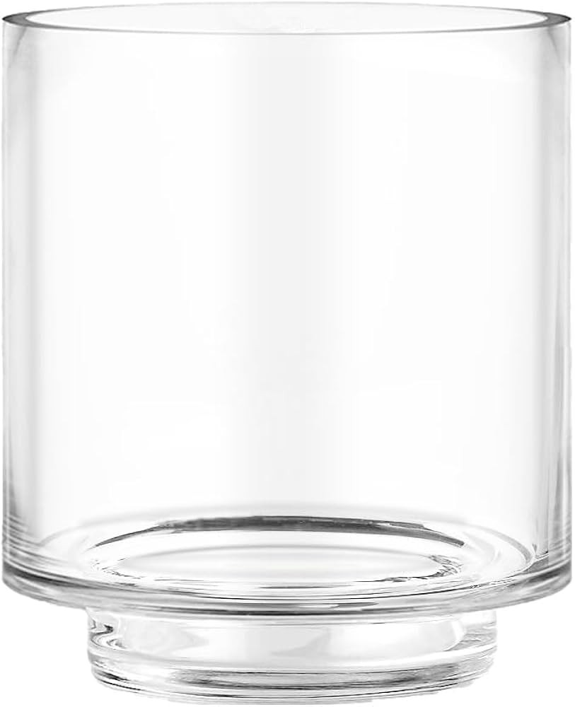CYS EXCEL Clear Glass Hurricane Candle Holder Flower Cylinder Vase Wedding Centerpieces for Pilla... | Amazon (US)