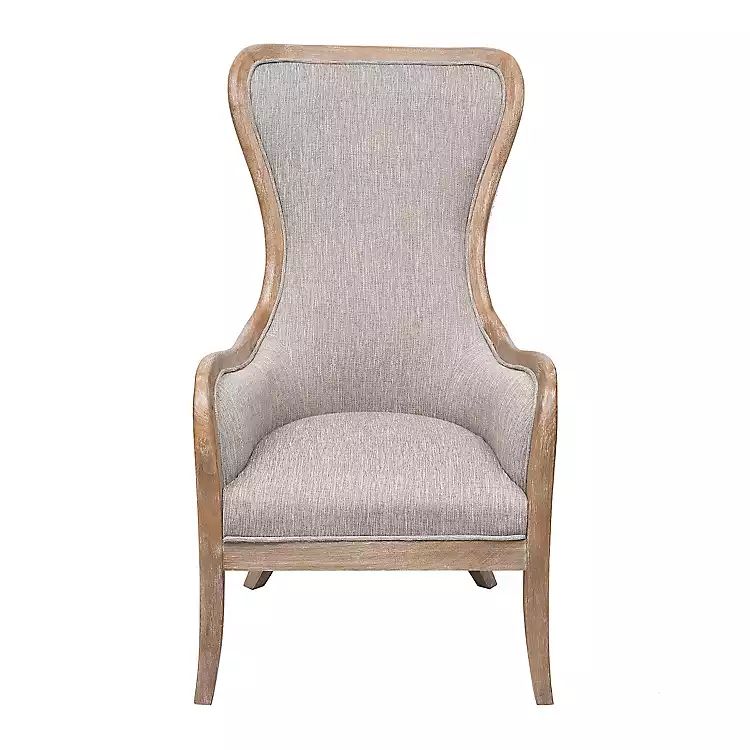 Light Gray High Wing Back Accent Chair | Kirkland's Home