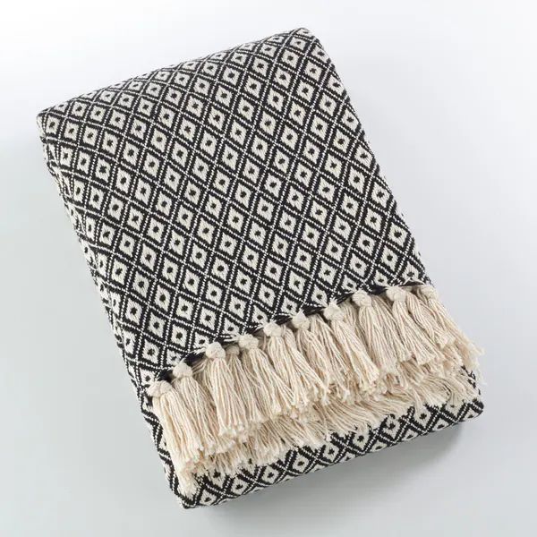 Sevan Collection Soft Cotton Diamond Weave Throw Blanket | Bed Bath & Beyond