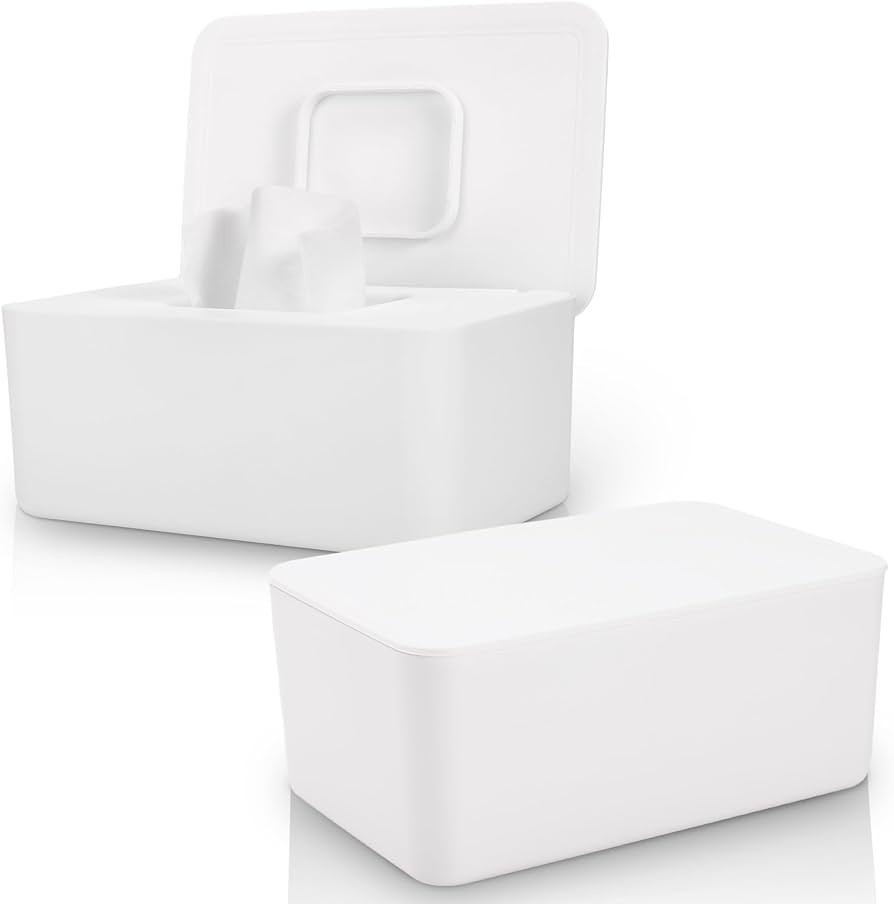 2 Pack LEQXGO Baby Wipes Dispenser, Wipes Dispenser Baby Wipes Case, Baby Wipe Holder for Fresh W... | Amazon (US)