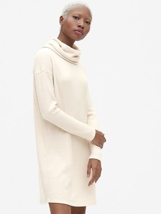 Softspun Ribbed Cowl-Neck Sweater Dress | Gap US