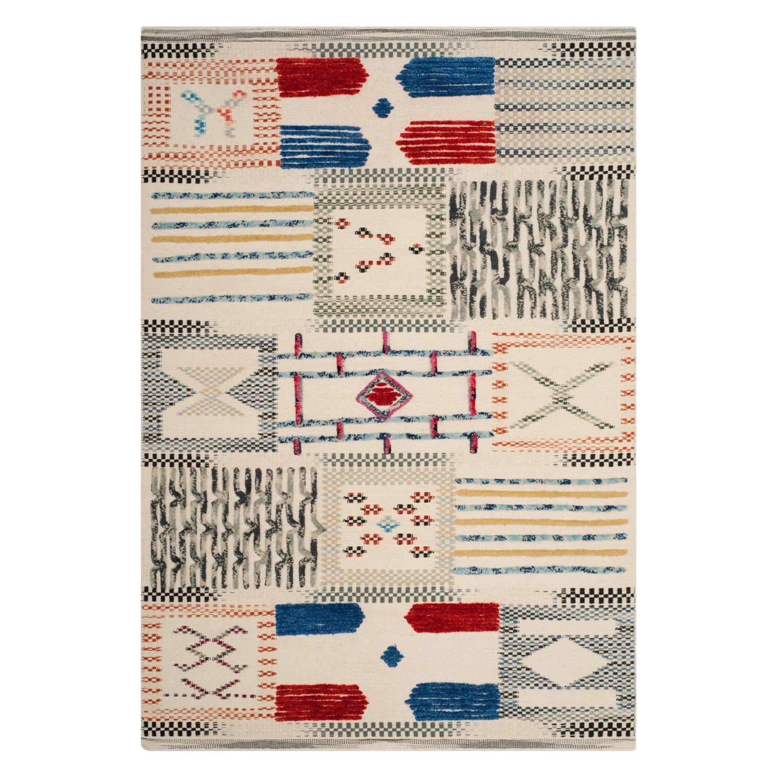 SAFAVIEH Kilim Thurstan Geometric Area Rug, Ivory/Multi, 5' x 8' | Walmart (US)