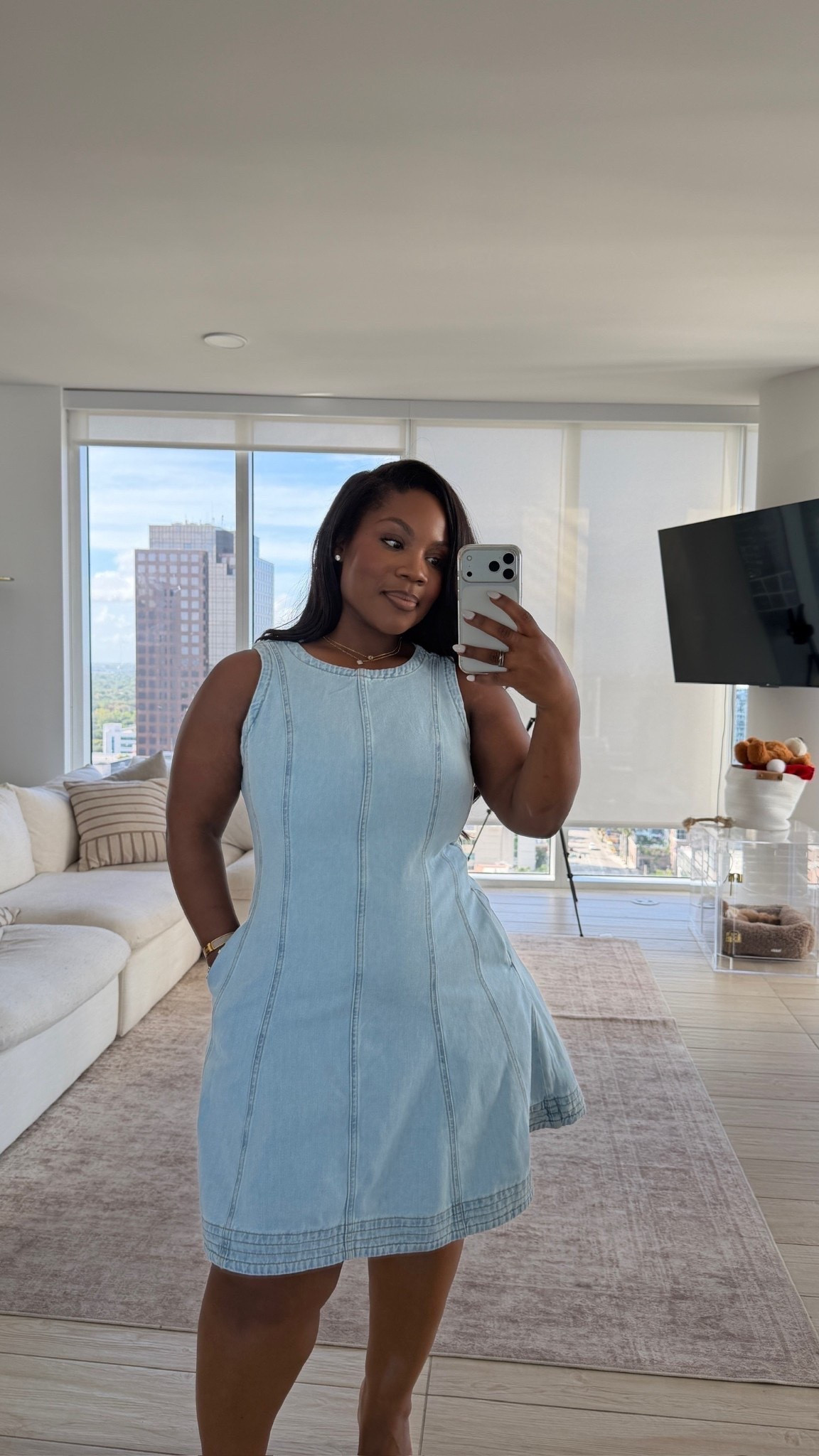 Denim spring dress! 🤍

Size: L 

Walmart finds, Walmart fashion, spring dresses, spring outfits, affordable dress, work outfits, mini dress, Emmy Petit

#LTKMidsize #LTKPetite #LTKSeasonal