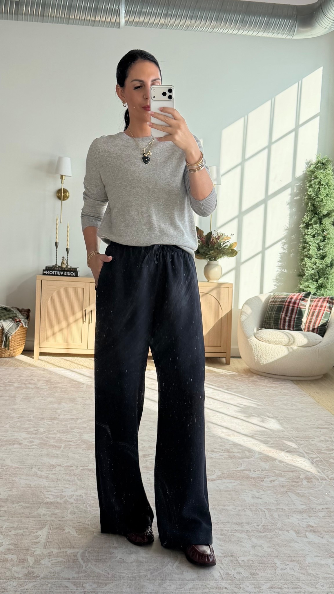 The no wrinkle Aritzia pants worth every penny! 
Small talk 
Cashmere top- medium 
Thatch jewlery 

#LTKOver40 #LTKU #LTKTall