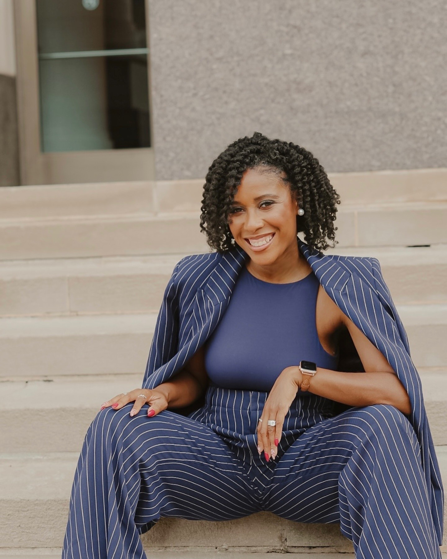 Wearing this blue pinstripe suit from Gap (yep, it’s sold out 😭) — but don’t worry, I’ve linked some similar styles to help you recreate the look!
Perfect for fall layering, workwear, or just showing up polished + powerful. 

#LTKWorkwear #LTKPetite #LTKOver40