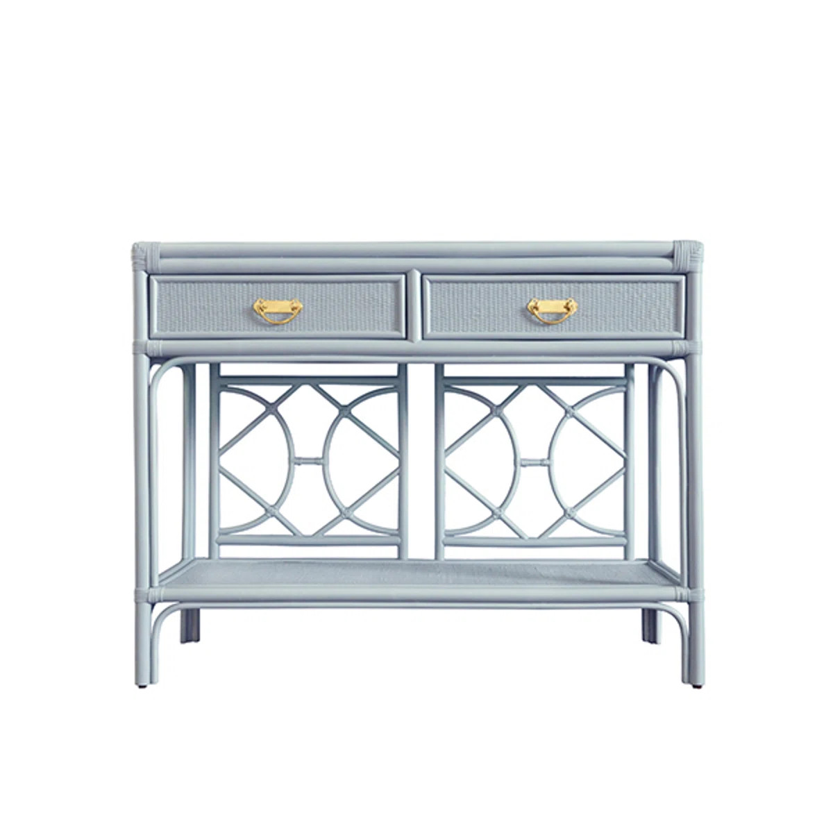 Two Drawer Console with Decorative Back Rattan | Wayfair North America