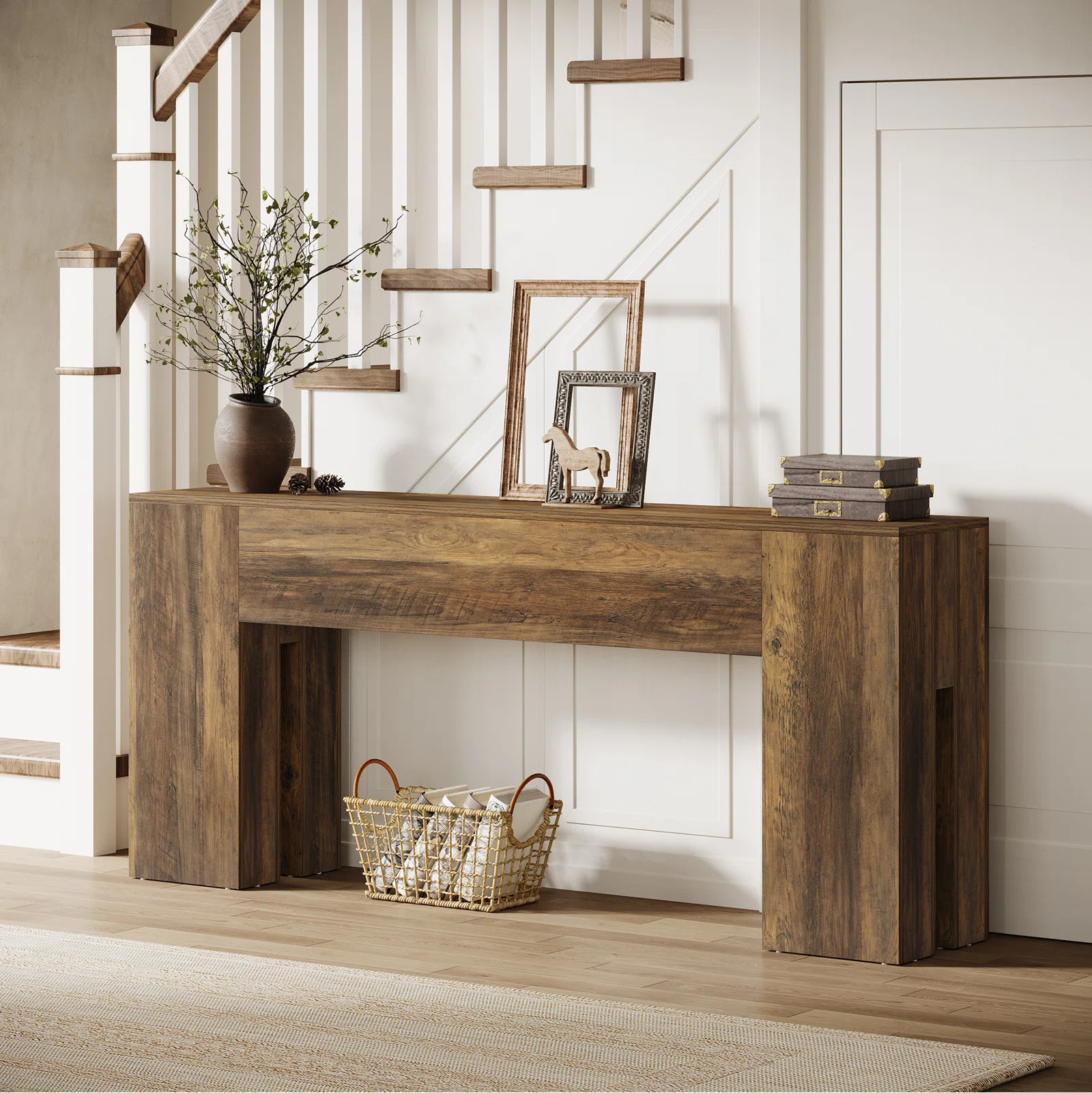 TribeSigns 71" Farmhouse Console Table For Entryway, Long Sofa Table Behind Couch | Wayfair | Wayfair North America