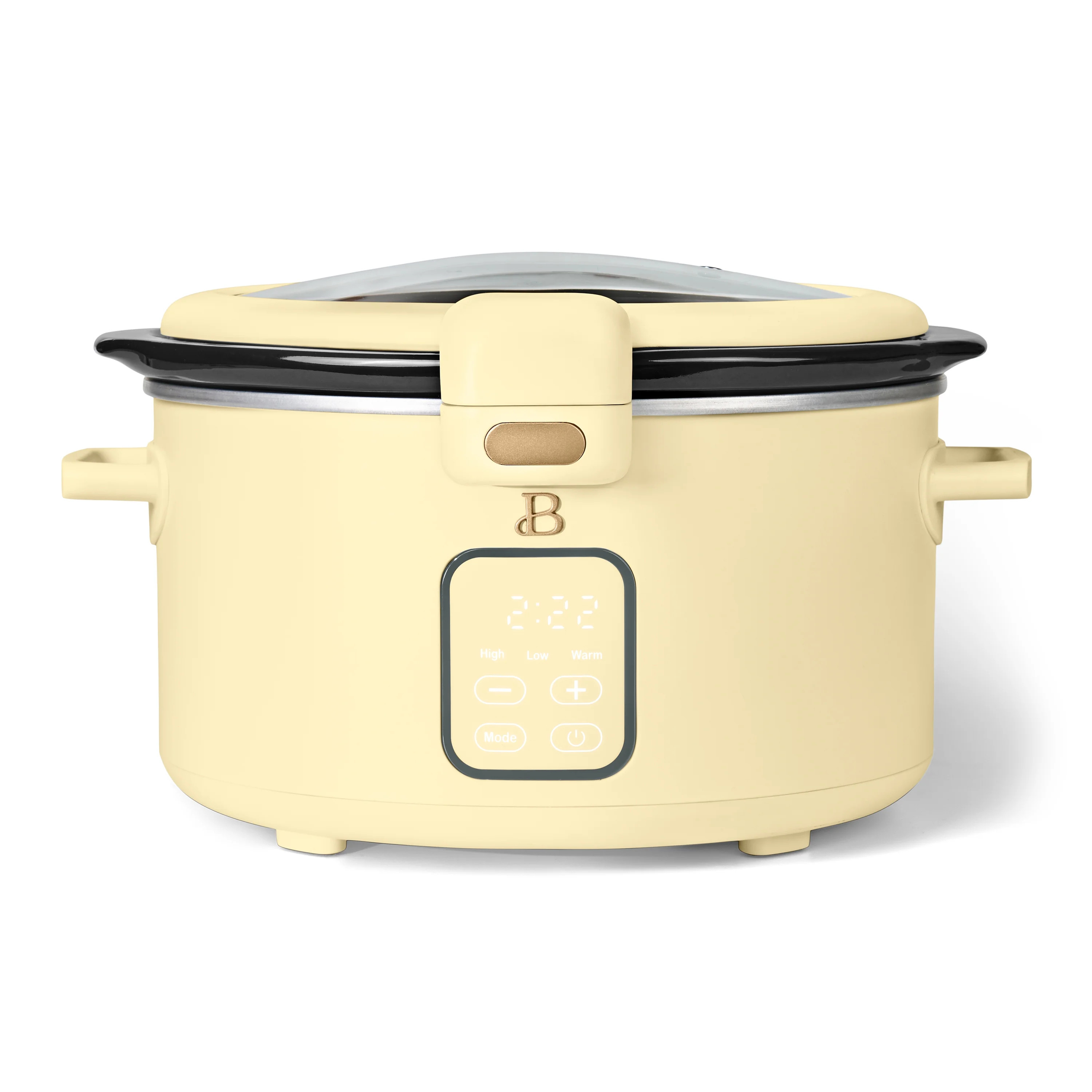 Beautiful 4 Qt Digital Slow Cooker with Hinged Locking Lid, Buttercream by Drew Barrymore | Walmart (US)