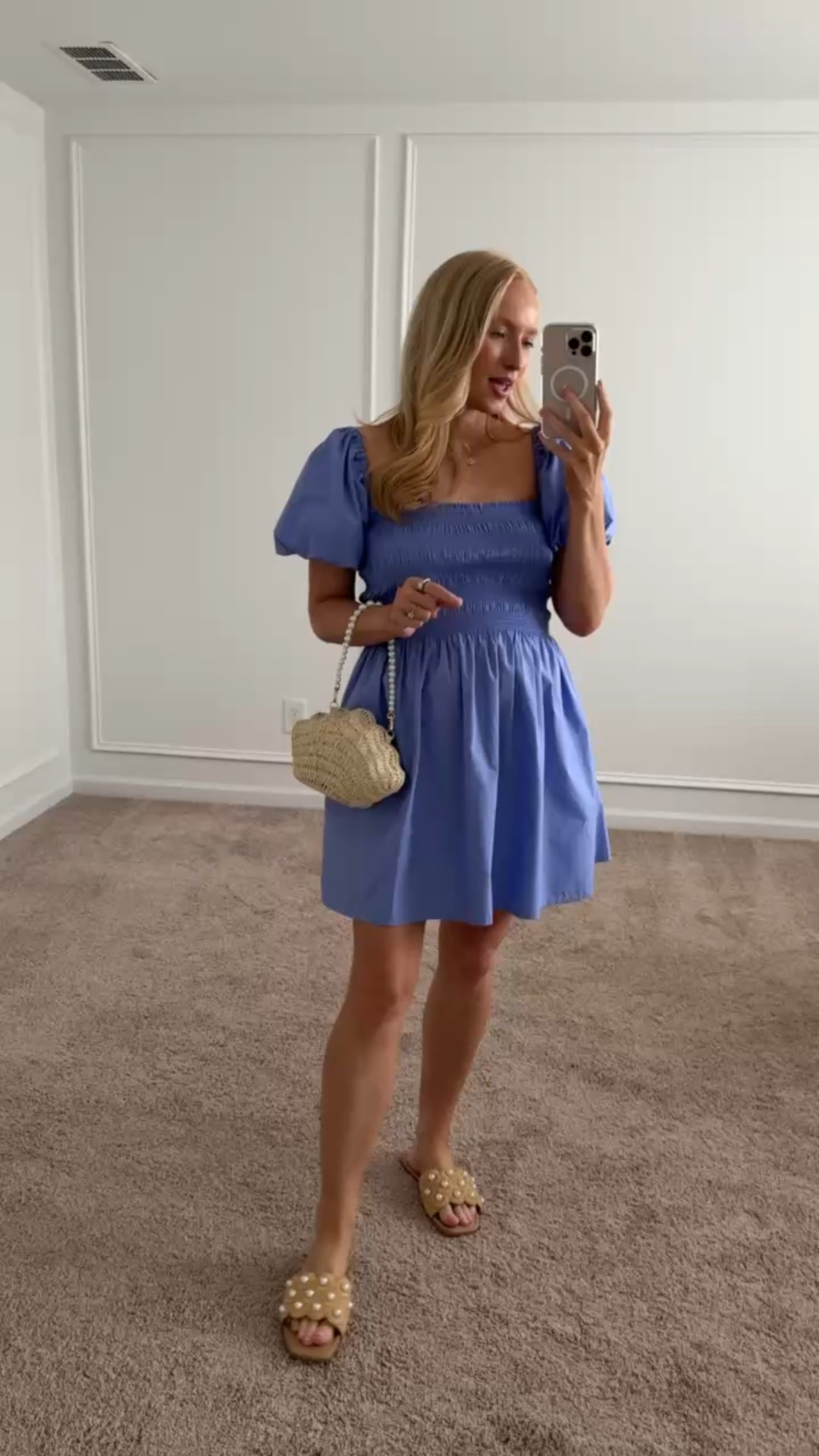 How sweet is this little dress from Walmart! It reminds me a lot of Hill House but it’s under $30!!! Wearing size small. It is bump friendly. Spring dresses // summer dresses // shopping outfits // brunch outfits // vacation dresses // mini dresses // Walmart finds // daytime 

#LTKBump #LTKSeasonal #LTKFindsUnder50