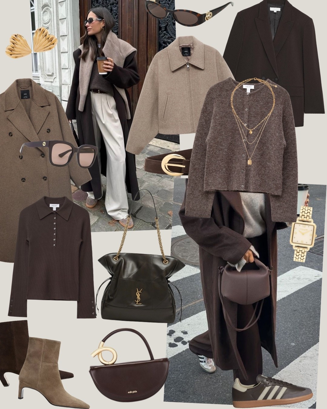 ✨ Espresso Styling ✨ A rich mix of deep chocolate tones, luxe knits, and tailored layers — this look is proof that neutrals are anything but boring 🤎  This is the ultimate capsule combo for autumn coffee runs, city strolls, and polished workdays.

Like this post to save it to your favourite folder and come back later to shop.

espresso outfit, brown coat, neutral layering, fall capsule wardrobe, minimalist outfit, chic neutrals, street style outfit, monochrome look, timeless fashion, brown knit cardigan, tailored blazer, city chic style, classic accessories, everyday luxury, autumn fashion trends, brown suede boots, structured handbag, gold jewelry style, casual sneakers outfit, effortless chic look

#LTKStyleTip #LTKSeasonal