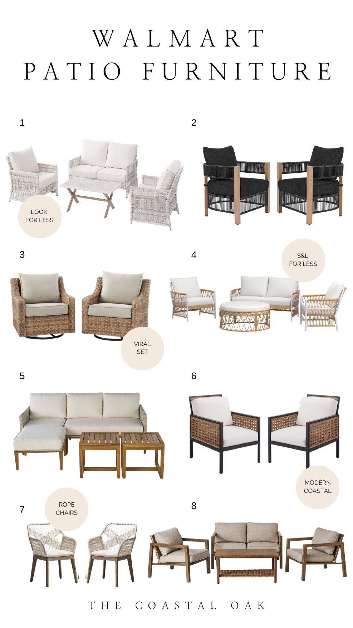 Patio furniture finds from Walmart!

spring summer outdoor porch seating sofa sectional serena lily friends affordable wicker woven white coastal

#LTKstyletip #LTKSeasonal #LTKhome