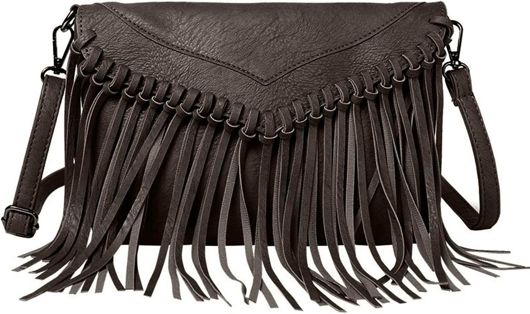 Women PU Leather Hobo Fringe Tassel Cross Body Bag Vintage Shoulder Handbag for Girls | Amazon (US)