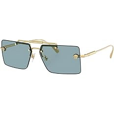 Versace Woman Sunglasses Gold Frame, Grey Gradient Lenses, 60MM | Amazon (US)