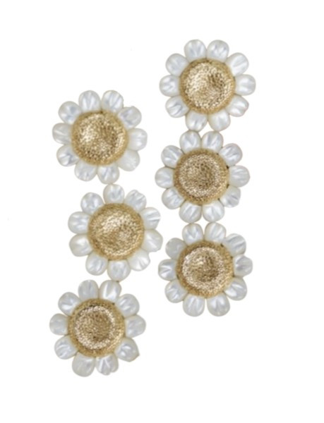 garden collection: mother of pearl + golden daisy | Nicola Bathie Jewelry