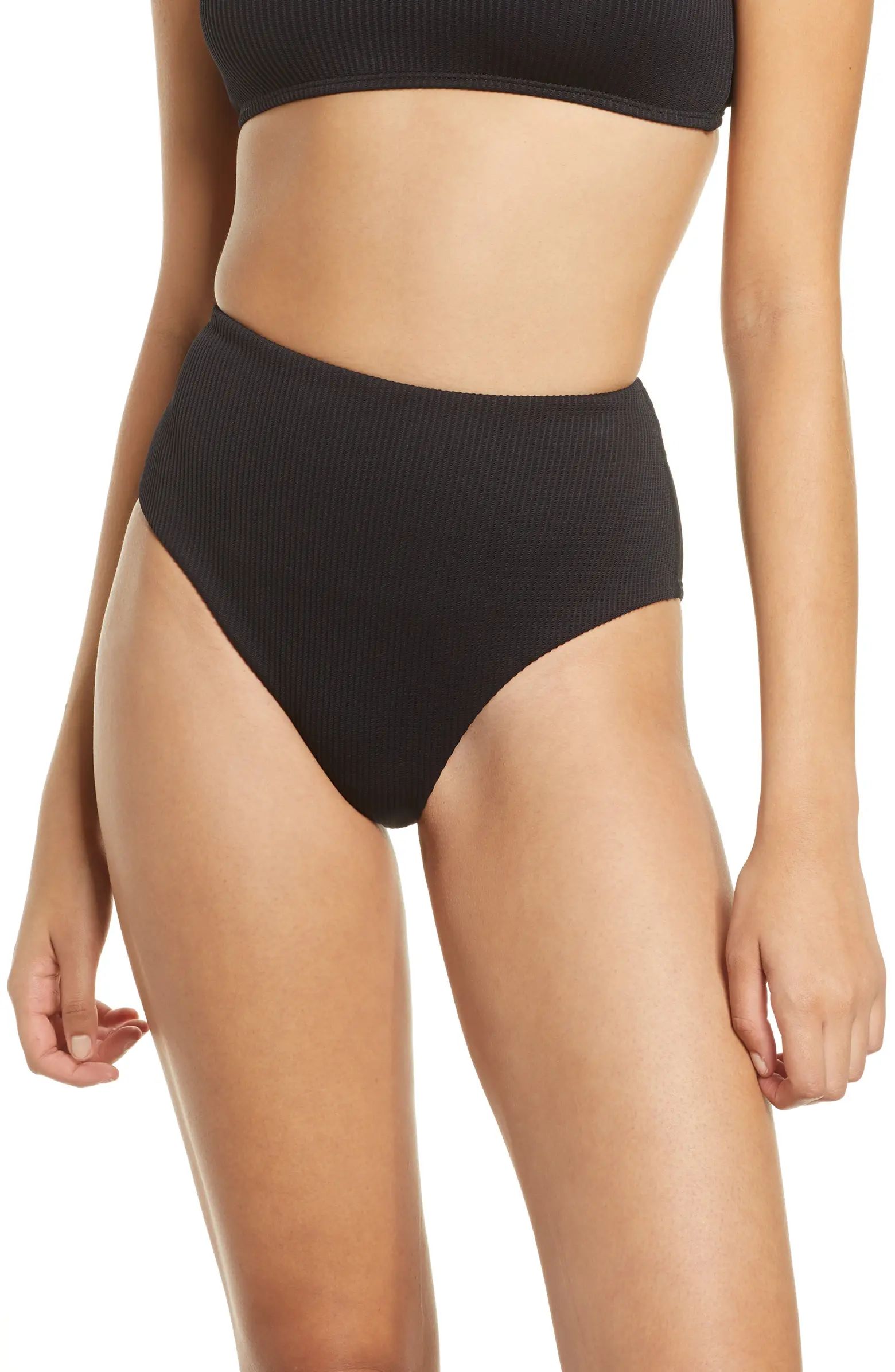 Ribbed High Waist Bikini Bottoms | Nordstrom