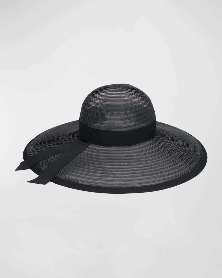Bunny Sheer Sun Hat with Grosgrain | Neiman Marcus