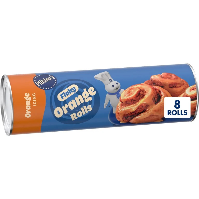 Pillsbury Orange Rolls with Cinnabon Cinnamon and Orange Icing, 8 Count, 13.9 oz | Walmart (US)