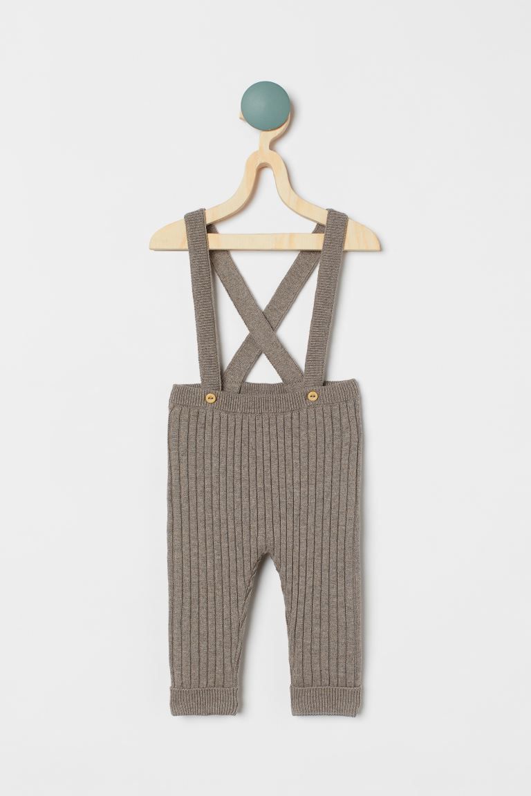Rib-knit Pants with Suspenders | H&M (US + CA)