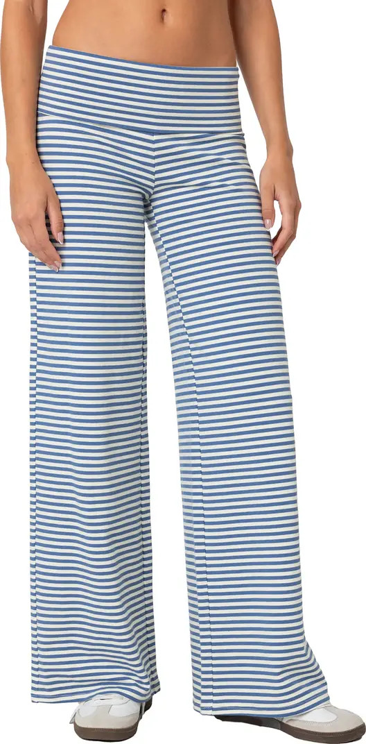 Lilah Stripe Foldover Pants | Nordstrom