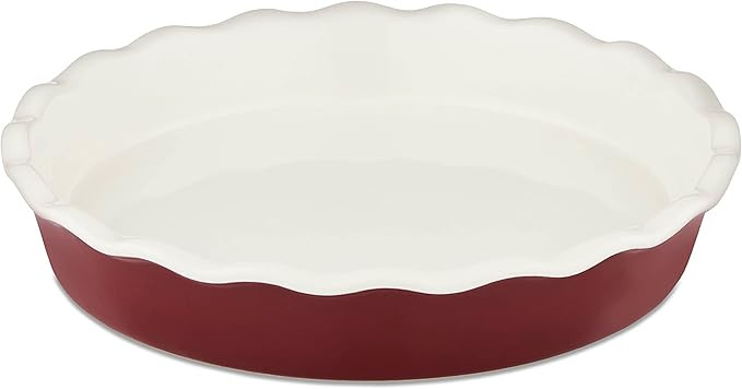Barbary & Oak BO875005RED Foundry 27cm Ceramic Round Pie Dish in Bordeaux Red | Amazon (UK)